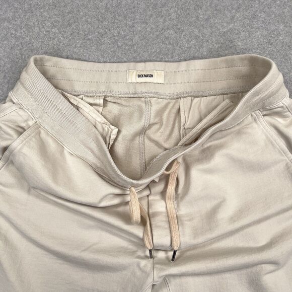 Buck Mason Sweatpants Mens XL Ivory Brushed Loopback French Terry Lounge Pants - Picture 8 of 12